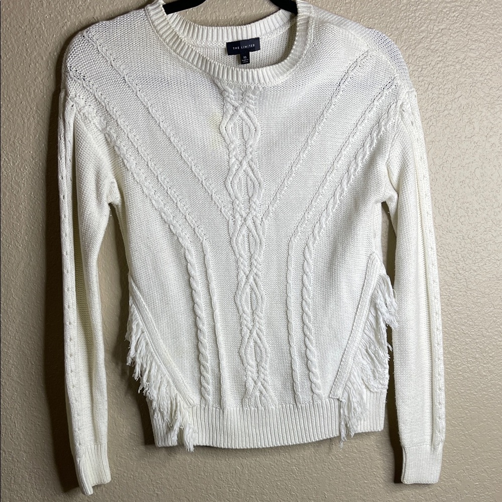 The Limited Cream Cable Knit Sweater